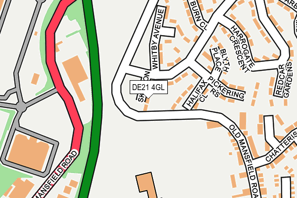 DE21 4GL map - OS OpenMap – Local (Ordnance Survey)