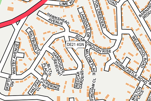 DE21 4GN map - OS OpenMap – Local (Ordnance Survey)