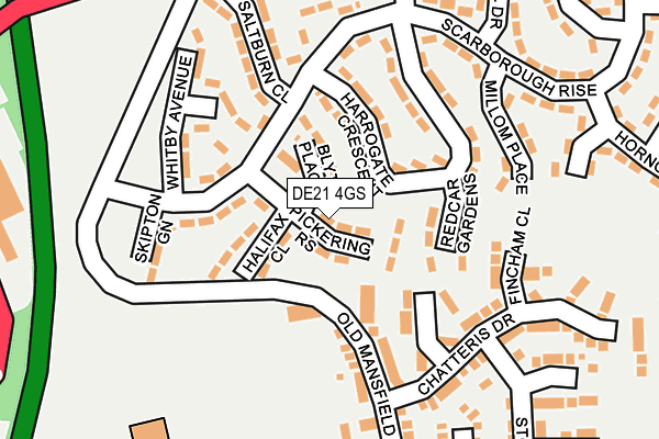 DE21 4GS map - OS OpenMap – Local (Ordnance Survey)