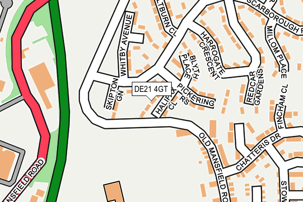 DE21 4GT map - OS OpenMap – Local (Ordnance Survey)