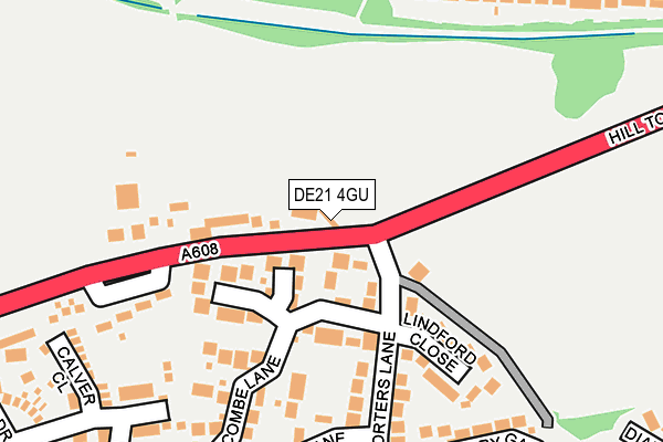 DE21 4GU map - OS OpenMap – Local (Ordnance Survey)