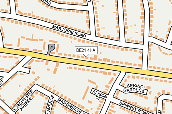 DE21 4HA map - OS OpenMap – Local (Ordnance Survey)