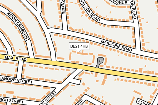 DE21 4HB map - OS OpenMap – Local (Ordnance Survey)