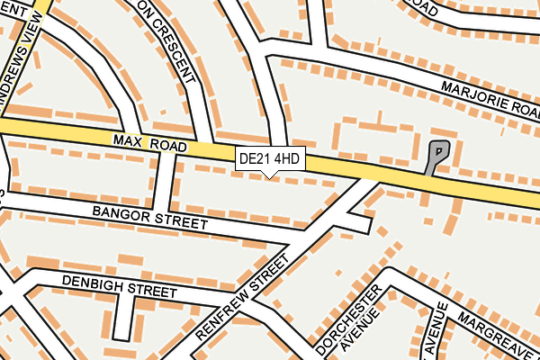 DE21 4HD map - OS OpenMap – Local (Ordnance Survey)