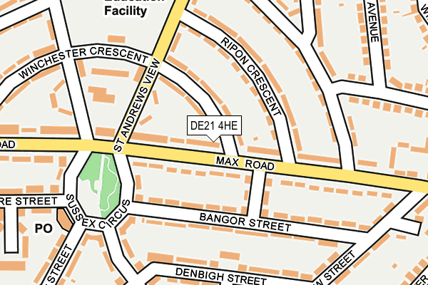 DE21 4HE map - OS OpenMap – Local (Ordnance Survey)