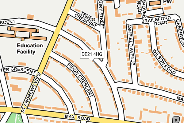 DE21 4HG map - OS OpenMap – Local (Ordnance Survey)