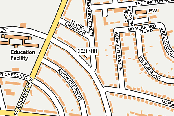 DE21 4HH map - OS OpenMap – Local (Ordnance Survey)