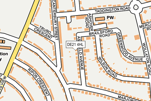 DE21 4HL map - OS OpenMap – Local (Ordnance Survey)