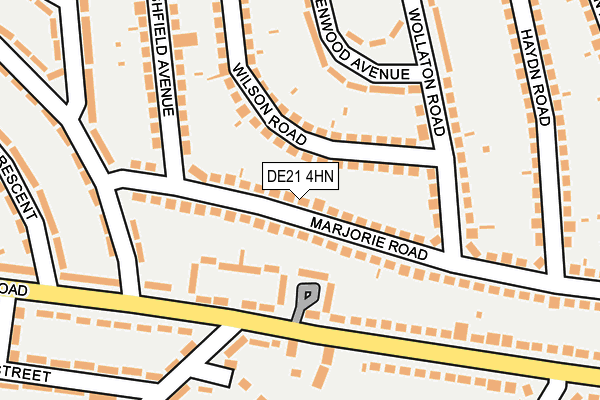 DE21 4HN map - OS OpenMap – Local (Ordnance Survey)