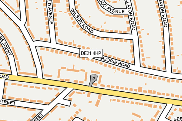 DE21 4HP map - OS OpenMap – Local (Ordnance Survey)