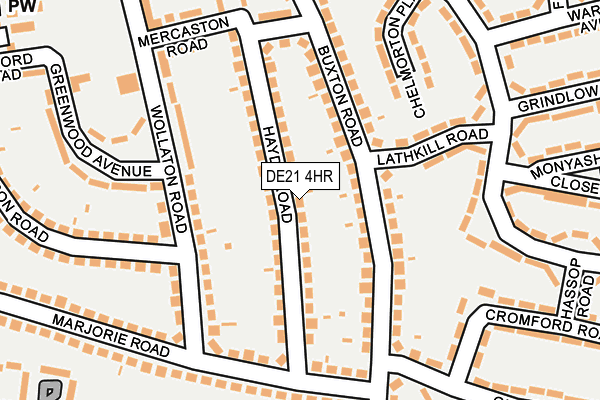 DE21 4HR map - OS OpenMap – Local (Ordnance Survey)