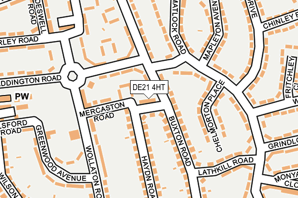 DE21 4HT map - OS OpenMap – Local (Ordnance Survey)