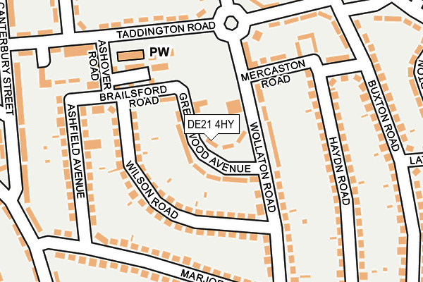 DE21 4HY map - OS OpenMap – Local (Ordnance Survey)