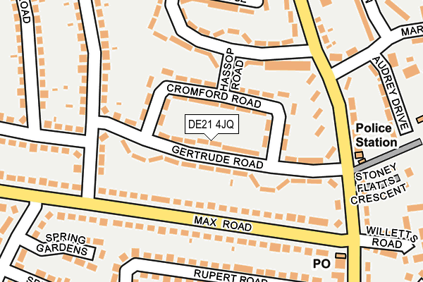 DE21 4JQ map - OS OpenMap – Local (Ordnance Survey)