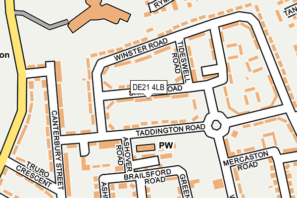 DE21 4LB map - OS OpenMap – Local (Ordnance Survey)