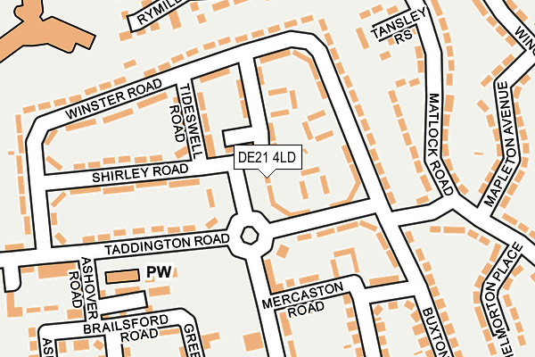 DE21 4LD map - OS OpenMap – Local (Ordnance Survey)