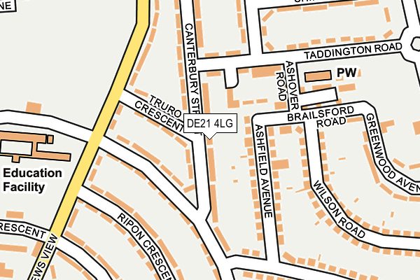 DE21 4LG map - OS OpenMap – Local (Ordnance Survey)