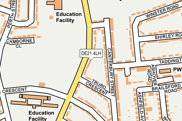 DE21 4LH map - OS OpenMap – Local (Ordnance Survey)