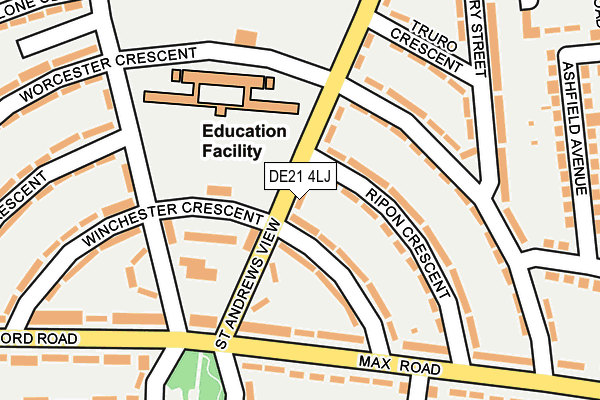 DE21 4LJ map - OS OpenMap – Local (Ordnance Survey)
