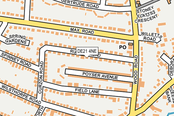 DE21 4NE map - OS OpenMap – Local (Ordnance Survey)