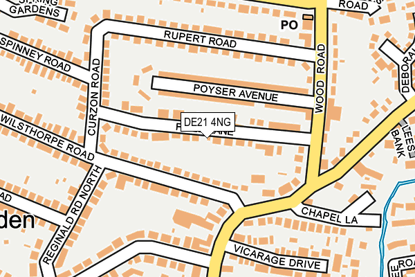 DE21 4NG map - OS OpenMap – Local (Ordnance Survey)