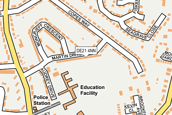 DE21 4NN map - OS OpenMap – Local (Ordnance Survey)