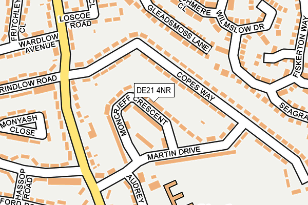 DE21 4NR map - OS OpenMap – Local (Ordnance Survey)