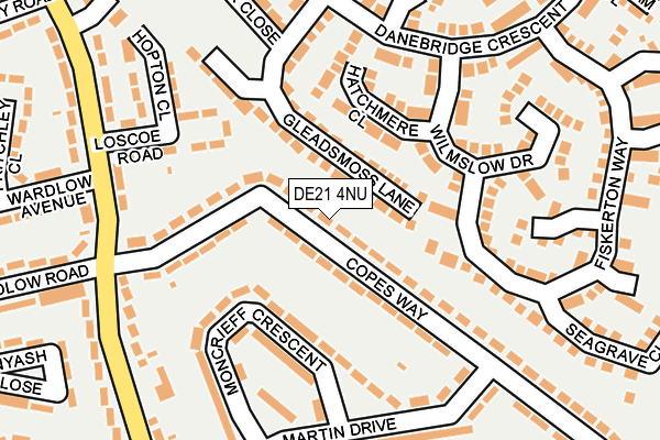 DE21 4NU map - OS OpenMap – Local (Ordnance Survey)