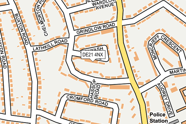 DE21 4NX map - OS OpenMap – Local (Ordnance Survey)