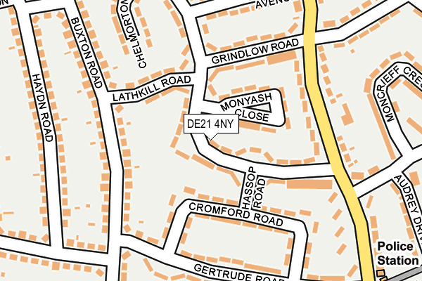 DE21 4NY map - OS OpenMap – Local (Ordnance Survey)