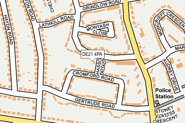 DE21 4PA map - OS OpenMap – Local (Ordnance Survey)