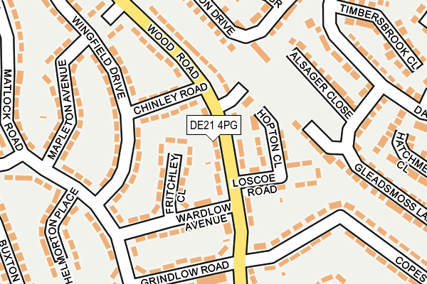 DE21 4PG map - OS OpenMap – Local (Ordnance Survey)