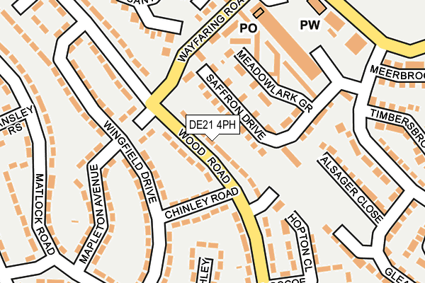DE21 4PH map - OS OpenMap – Local (Ordnance Survey)