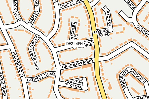 DE21 4PN map - OS OpenMap – Local (Ordnance Survey)