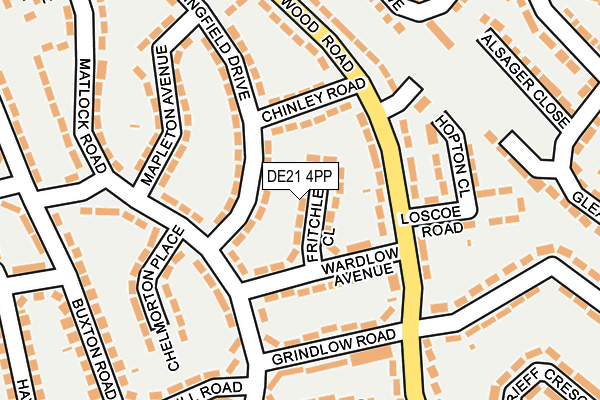 DE21 4PP map - OS OpenMap – Local (Ordnance Survey)