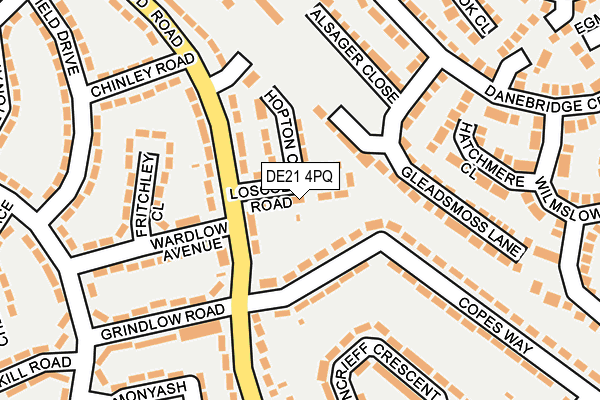 DE21 4PQ map - OS OpenMap – Local (Ordnance Survey)