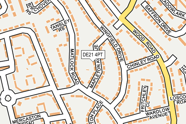 DE21 4PT map - OS OpenMap – Local (Ordnance Survey)