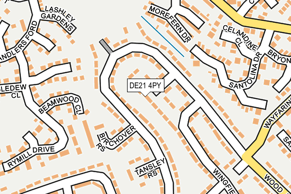 DE21 4PY map - OS OpenMap – Local (Ordnance Survey)