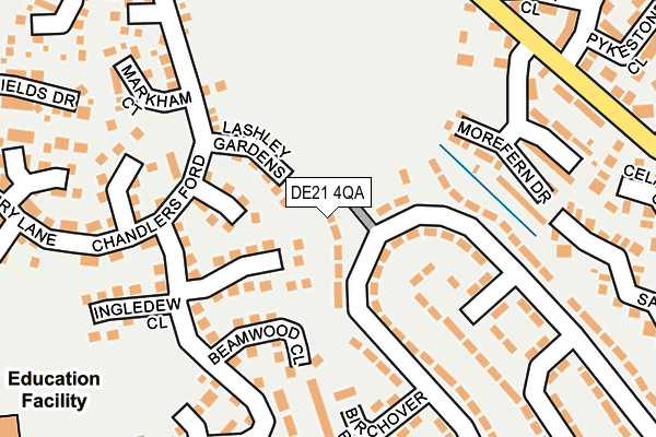 DE21 4QA map - OS OpenMap – Local (Ordnance Survey)