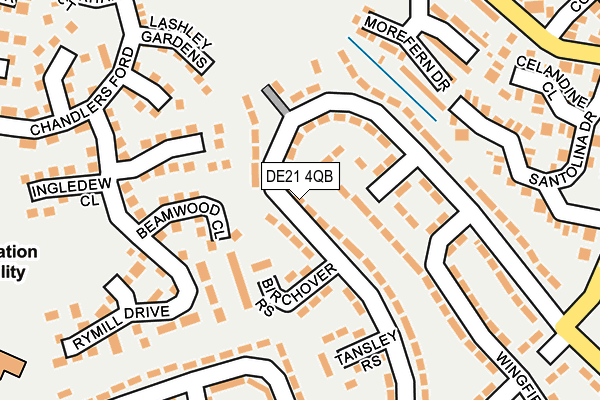DE21 4QB map - OS OpenMap – Local (Ordnance Survey)