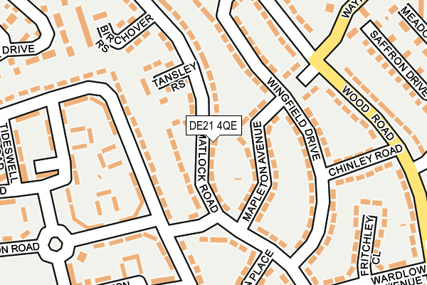 DE21 4QE map - OS OpenMap – Local (Ordnance Survey)