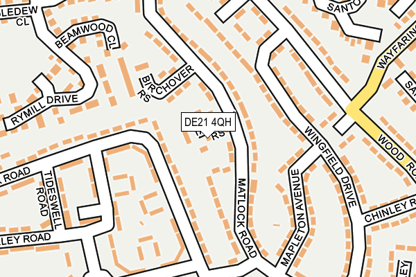 DE21 4QH map - OS OpenMap – Local (Ordnance Survey)
