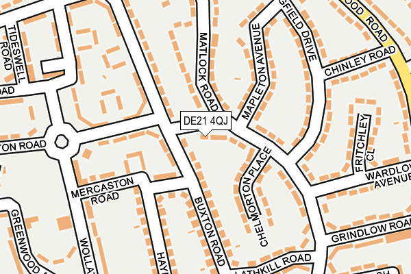 DE21 4QJ map - OS OpenMap – Local (Ordnance Survey)