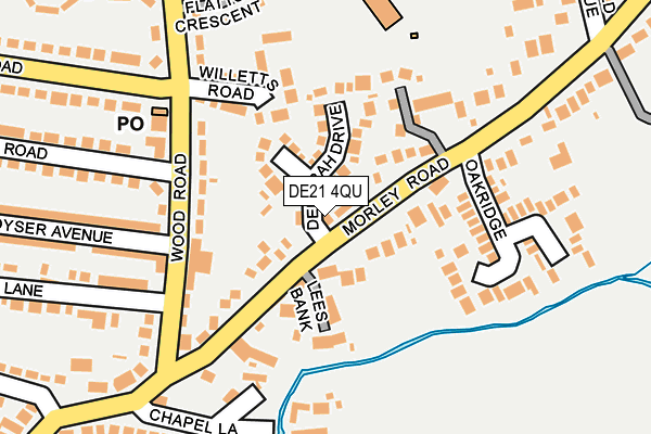 DE21 4QU map - OS OpenMap – Local (Ordnance Survey)