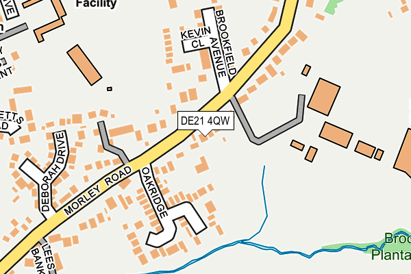 DE21 4QW map - OS OpenMap – Local (Ordnance Survey)