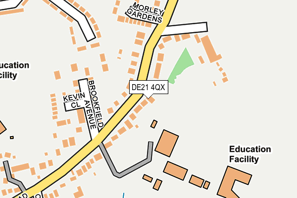 DE21 4QX map - OS OpenMap – Local (Ordnance Survey)