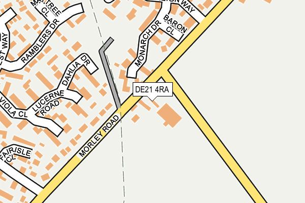 DE21 4RA map - OS OpenMap – Local (Ordnance Survey)