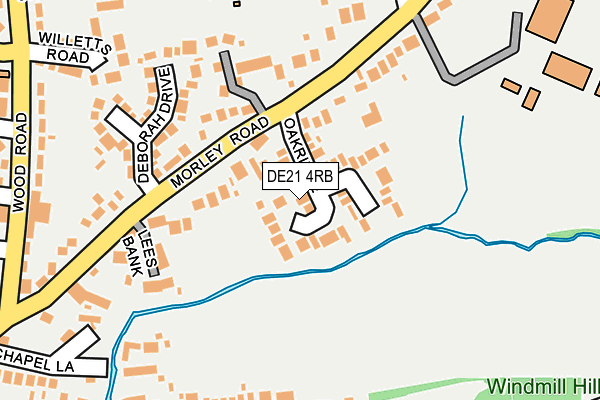 DE21 4RB map - OS OpenMap – Local (Ordnance Survey)