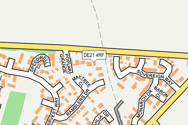 DE21 4RF map - OS OpenMap – Local (Ordnance Survey)