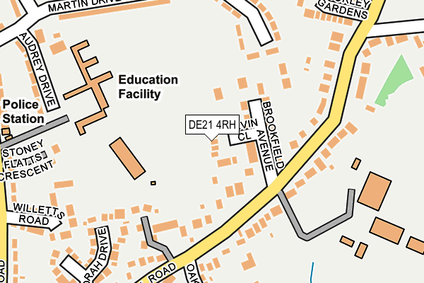 DE21 4RH map - OS OpenMap – Local (Ordnance Survey)